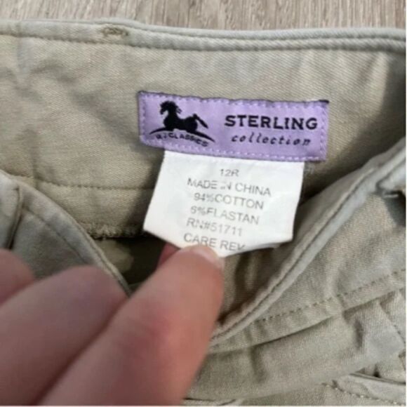 Kid's Sterling Equestrian Tan Horseback Riding Pants - Picture 6 of 7